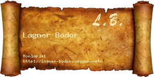 Lagner Bodor névjegykártya